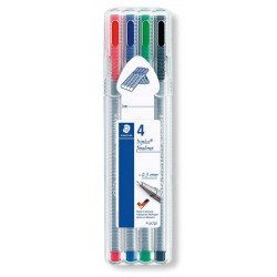 Staedtler | Triplus Fineliner Pen - Pack of 4 ,Multicolor