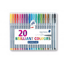 Staedtler Triplus Triangular Fineliner Pen - Pack of 20