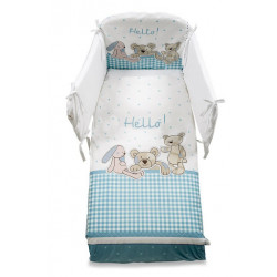 Italbaby 5 Piece Maxi Hello Bedding Set, Blue, One Size