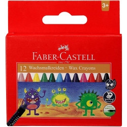 Faber Castell  Wax Crayons 90mm 12 Pack