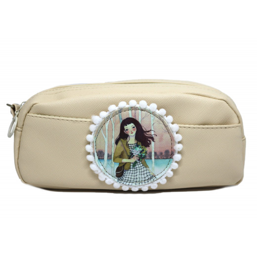 Amigo Large Accessory Pouch, beige