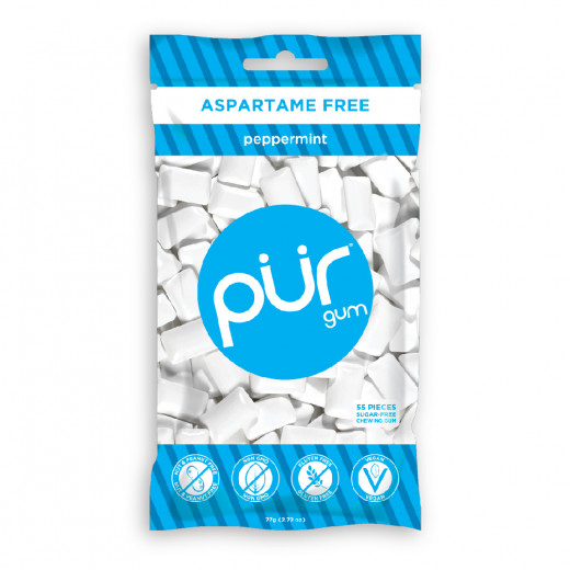 PUR Gum, Aspartame Free Peppermint Gum, 55pcs