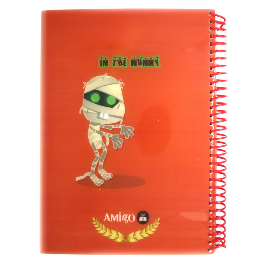 Amigo I am the Mummy Wire Notebook, Red, 70 page, 2 Subjects
