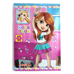 Amigo Musical Gril Cardboard Notebook 100 Sheet, B5