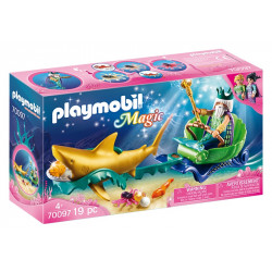 Playmobil King Of The Sea With Shark Carriage 19 Pcs For Children