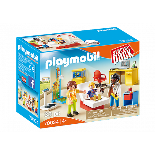Playmobil Starterpack  Pediatrician's Office 33 Pcs For Children