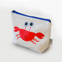 The Orenda Tribe Cotton Canvas Pouch, Crab