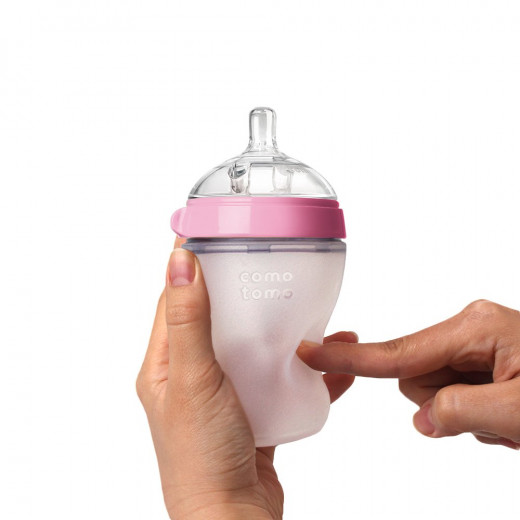 Comotomo Baby Bottle, Pink, 8 Ounce / 250 ml