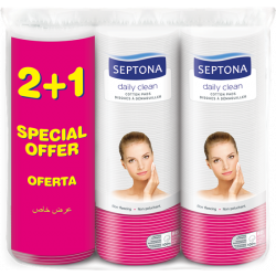 SEPTONA Cotton Pads in a plastic bag PROMO 80 PCS (2+1)