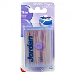 Jordan Dental Sticks, Double Ended Thin, 100 Units