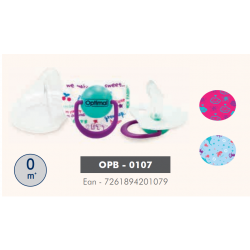 Optimal Orthodontic Silicone Pacifier 0+ - White Color