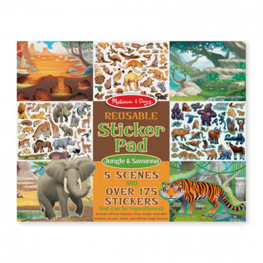 Melissa & Doug Reusable Sticker Pad - Jungle & Savanna