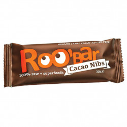 DRG Org GF Roo Bar Cacao Nibs & Almond 30g