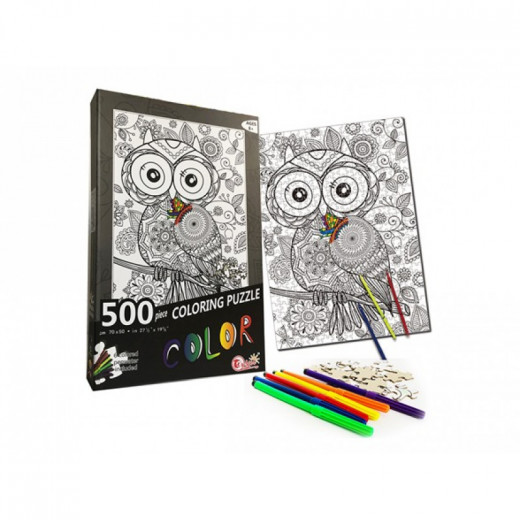 Coloring Puzzle 500 Pieces ( Owl )