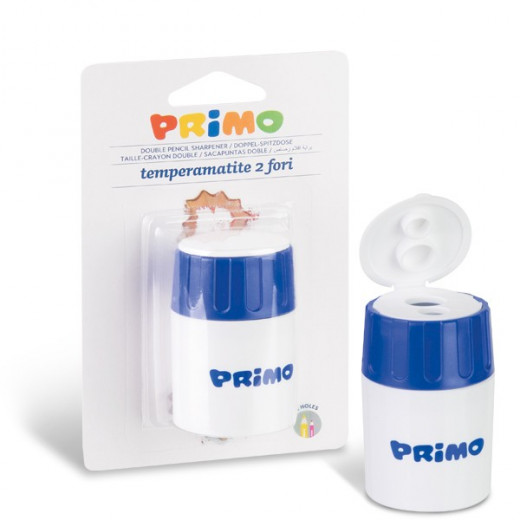 Primo Double Pencil Sharpener With Container