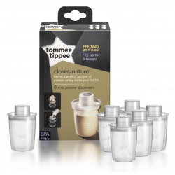 Tommee Tippee Milk Powder Dispensers, 6 Pieces