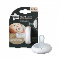 Tommee Tippee Breast Like Soothers 6-18 Months White Color