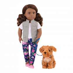 Our Generation, Malia, 18-inch Doll & Pet Set