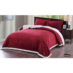 Nova winter bed spread brielle twin burgundy 3pcs