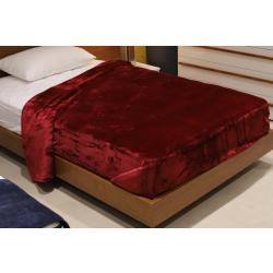 Nova velour blanket doux king burgundy