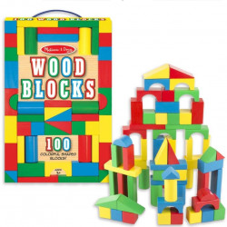 Melissa & Doug 100 Piece Wood Blocks Set