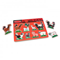 Melissa & Doug Farm Animals Sound Puzzle - 8 Pieces