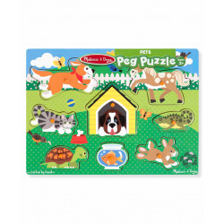 Melissa & Doug Pets Peg Puzzle - 8 Pieces