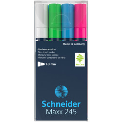 Schneider Maxx 245 4pcs. in pouch, black, green, blue, red Marker