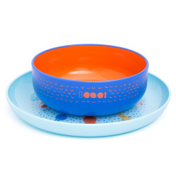 Suavinex Plate + Bowl Booo Blue