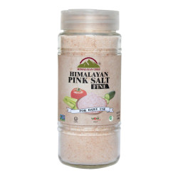 Himalayan Chef Pink Fine Salt Glass Shaker and Jar 500g