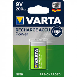 Varta Ready 2 Use 9 Volts - E-block - Hr22 200mah Rechargeable Battery