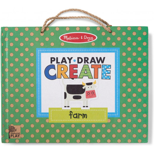 Melissa & Doug Play Draw Create Magnet Kit Farm