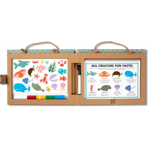 Melissa & Doug Play, Draw, Create Reusable Drawing & Magnet Kit - Ocean