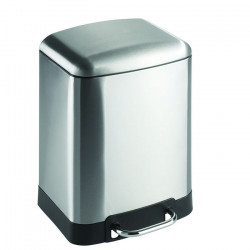 Wenko studio pedal bin stainless steel silver 6 liters