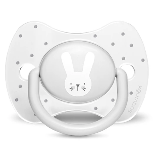 Suavinex Premium Soother S Rabbit  0-6 m Grey