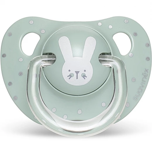 Suavinex Evolution Anatomical Pacifier 0-6M, Green Rabbit