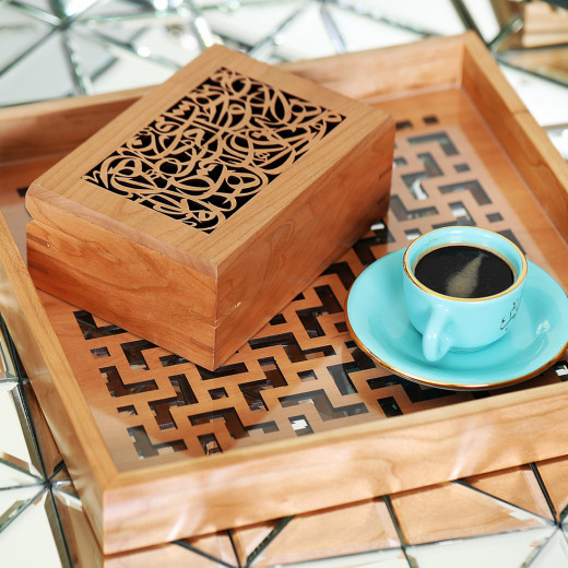 Calligraphy Cherry Wood Box