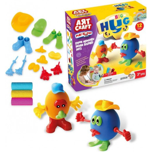 Art Craft- Big Hug Clay Set - Toy Clay - Big Hug Clay Playset 150 Gr