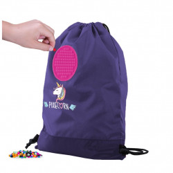 Pixie Crew Back Bag Purple With Unicorn