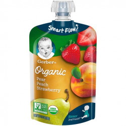 GERBER Organic Pear Peach Strawberry