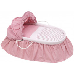 Cambrass  - Basket with Frills Plus Hood, Denim Pink