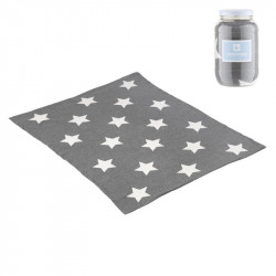 Cambrass - Baby Cotton Blanket 80 x100 x1 cm Star Grey