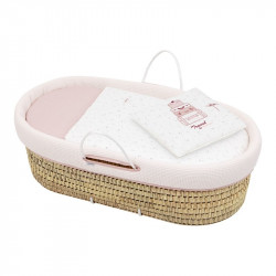 Cambrass - Quilted Basket Une Sky Pink 39x80x25 cm