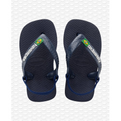 Havaianas Baby Brasil Logo II Navy Blue/citrus Yellow Size 20