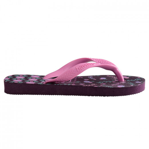 Havaianas Kids Flores Aubergine Thongs Size 27-28