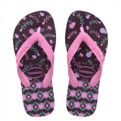 Havaianas Kids Flores Aubergine Thongs Size 29-30