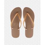 Havaianas Kids Slim Shiny Rose Gold Size 29-30