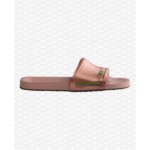 Havaianas Slide Brasil Rose/Gloden Blush Size 33-34