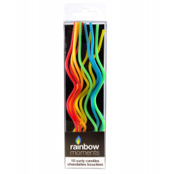 Rainbow Momment Curly Candles (10pcs)