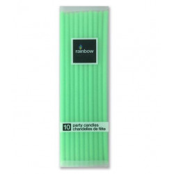 Rainbow Moment Slim Candles Green(10 Pcs)